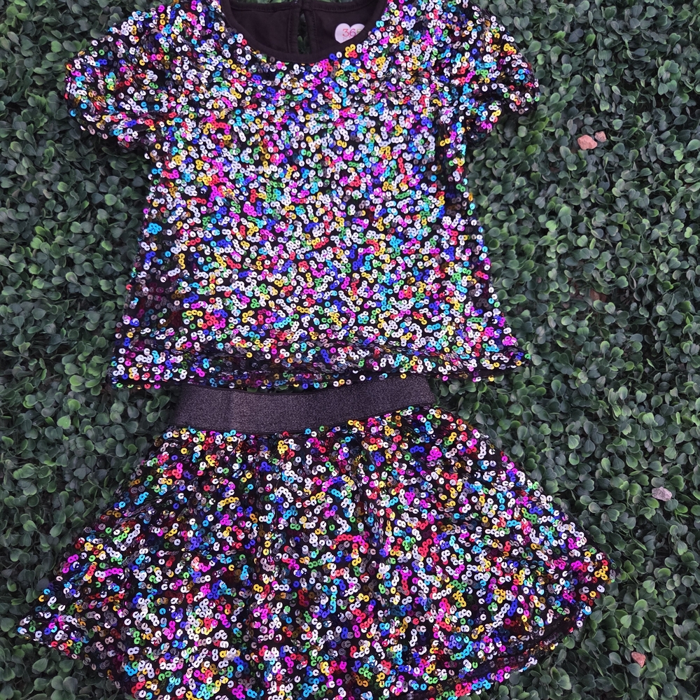 Garanimals Multicolor Sequin Dance Outfit